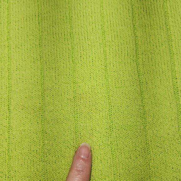 Women's Vintage Extra Point by Reference Point Lime Green Plus Size Sweater 3X - Picture 6 of 7